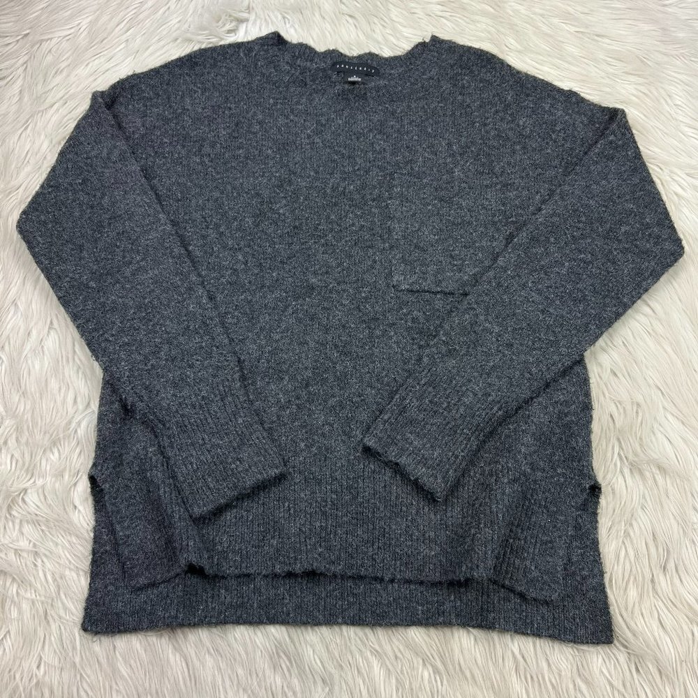 Sanctuary Plush Soft Knit Pocket Crew Pullover Sweater